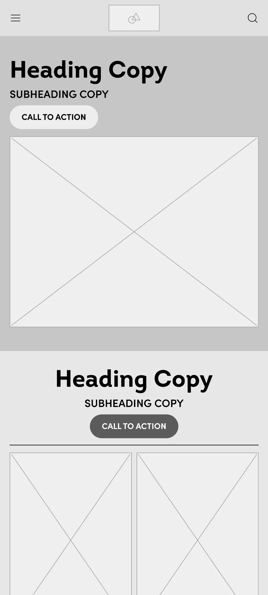 A mockup Figma prototype of Fruit of the Loom`s mobile homepage